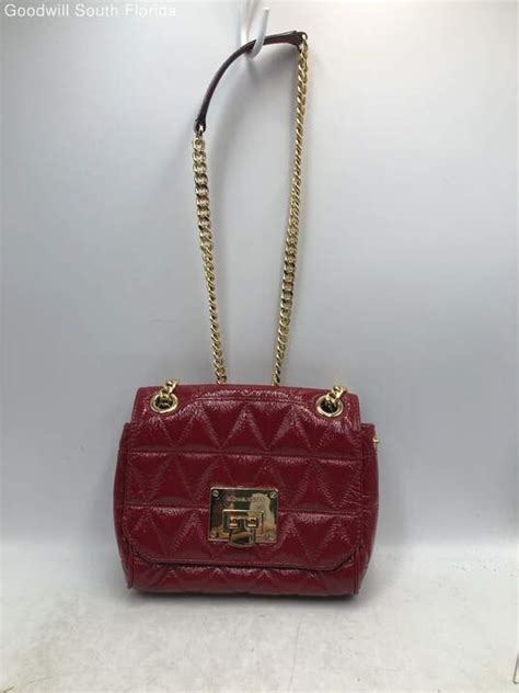 michael kors tasche vivianne quilted cherry red|michael kors large red necklace.